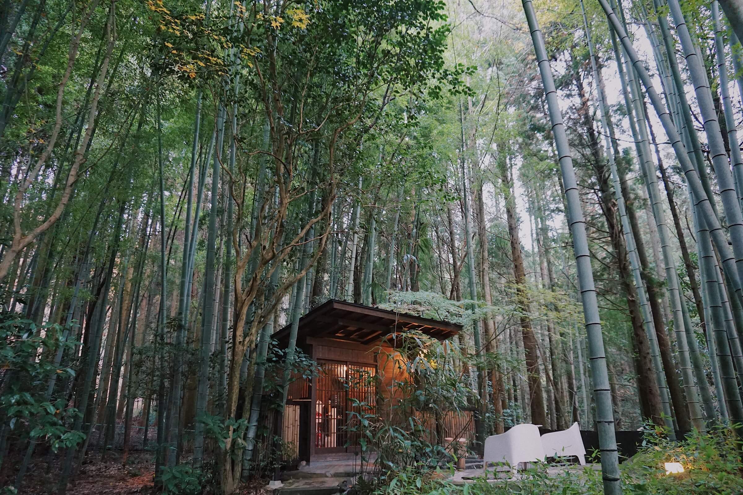 Bamboo onsen hot springs Yufuin Kyushu Japan