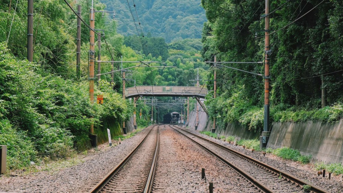 mountain railway Kyoto Japan