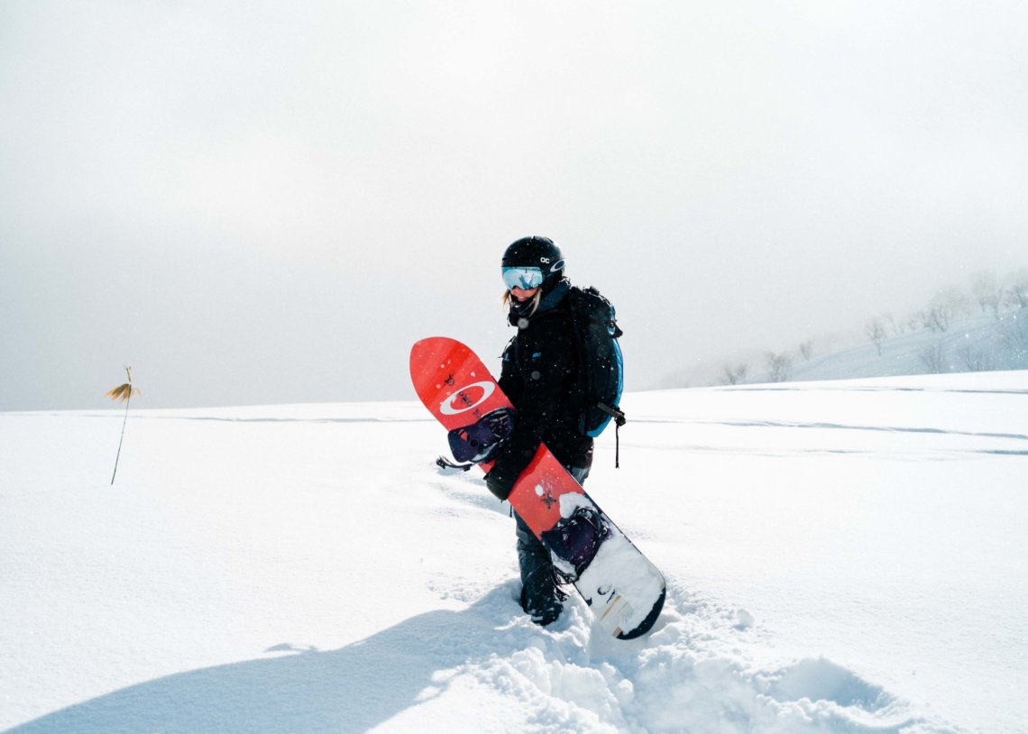 Snowboarding Moiwa Lodge Niseko Hokkaido Japan