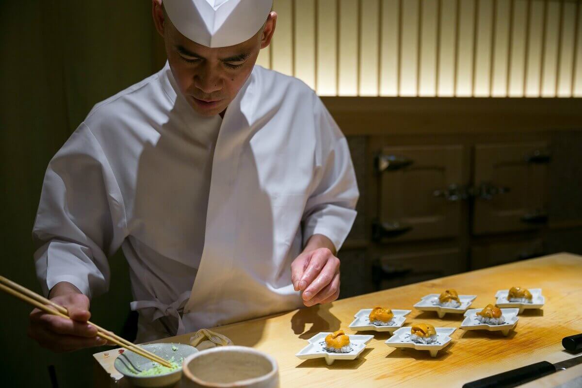 Takashi Saito at Sushi Saito in Tokyo, Japan