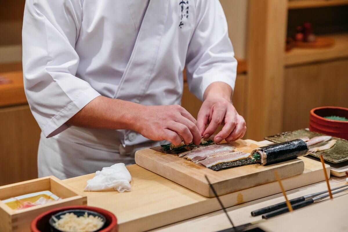Sushi prep at Sushi Sugita