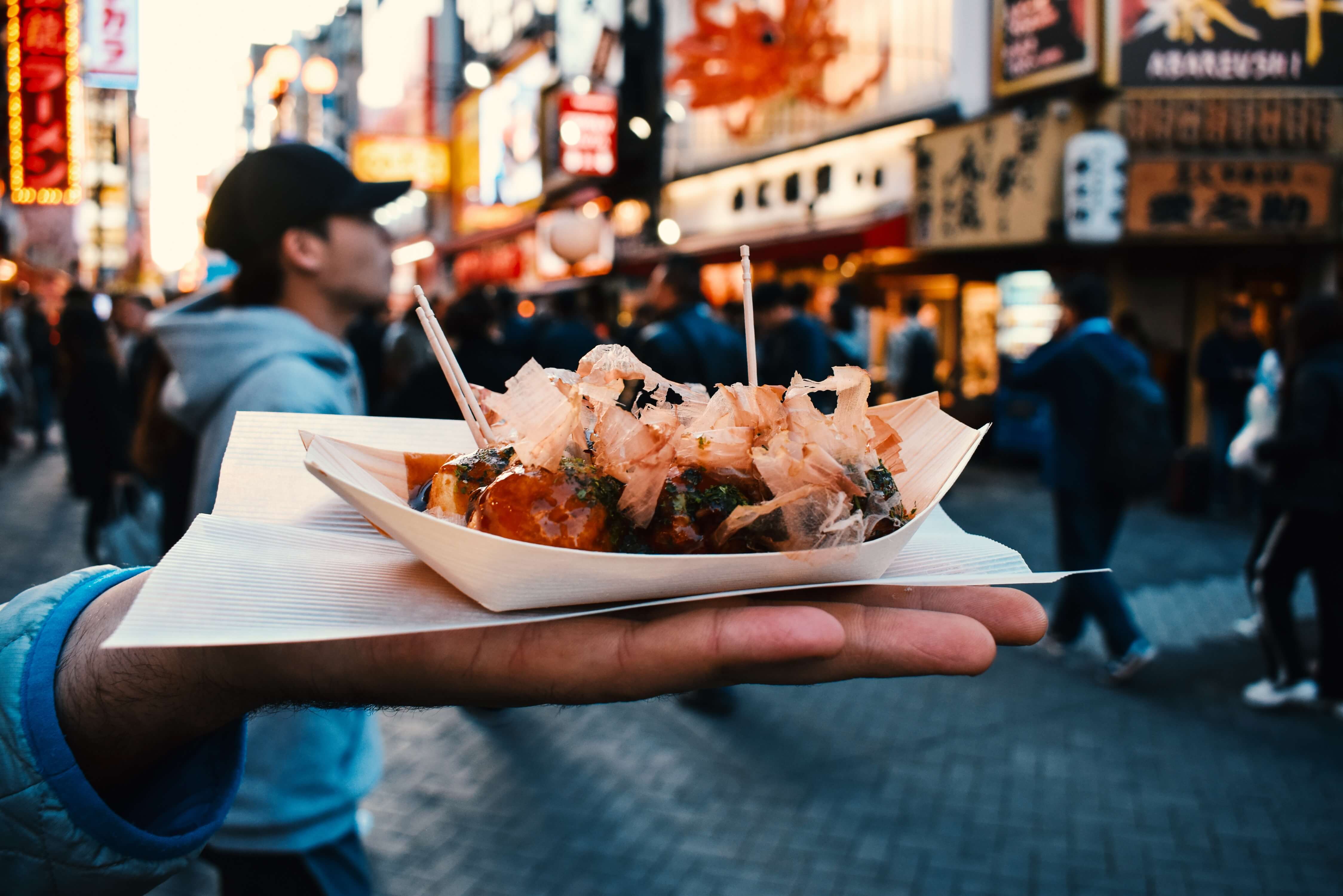 Takoyaki, a casual local food in Osaka, Japan