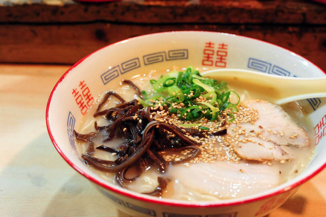 Tonkotsu Ramen in Fukuoka Japan 1140x758