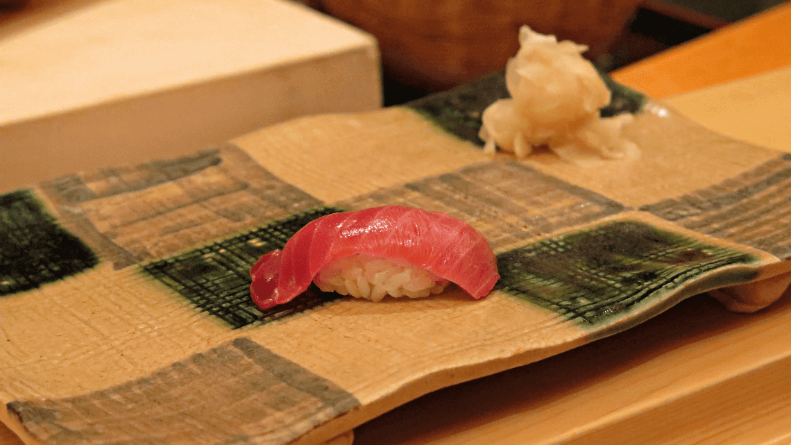 Sushi at Ginza Kyubey in Tokyo, Japan