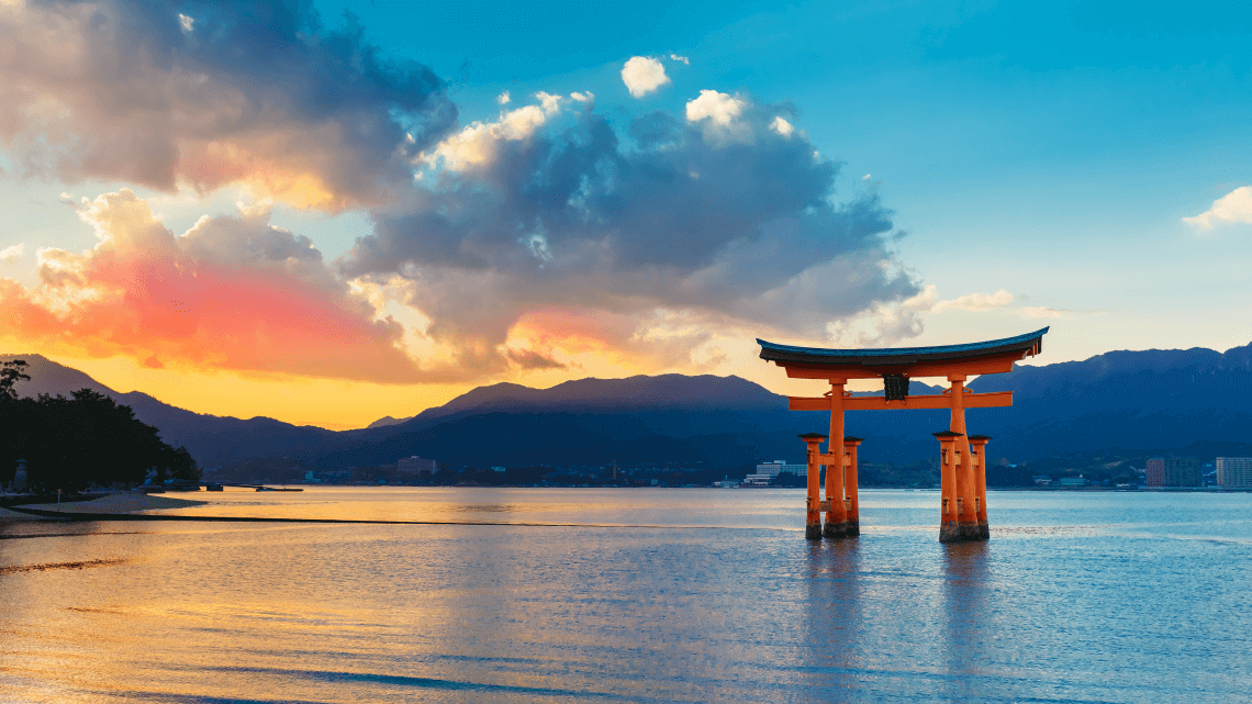 Itsukushima Shrine on Miyajima Island, just outside Hiroshima, Japan
