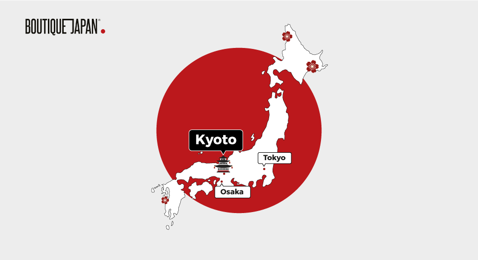where in Japan is Kyoto map